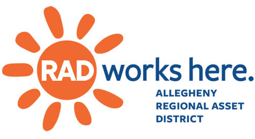 RAD Works Here. Allegheny Regional Asset Distric logo.