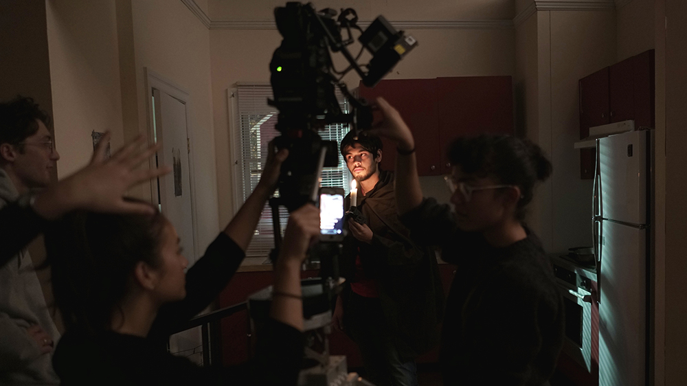 Students at NYU making a movie
