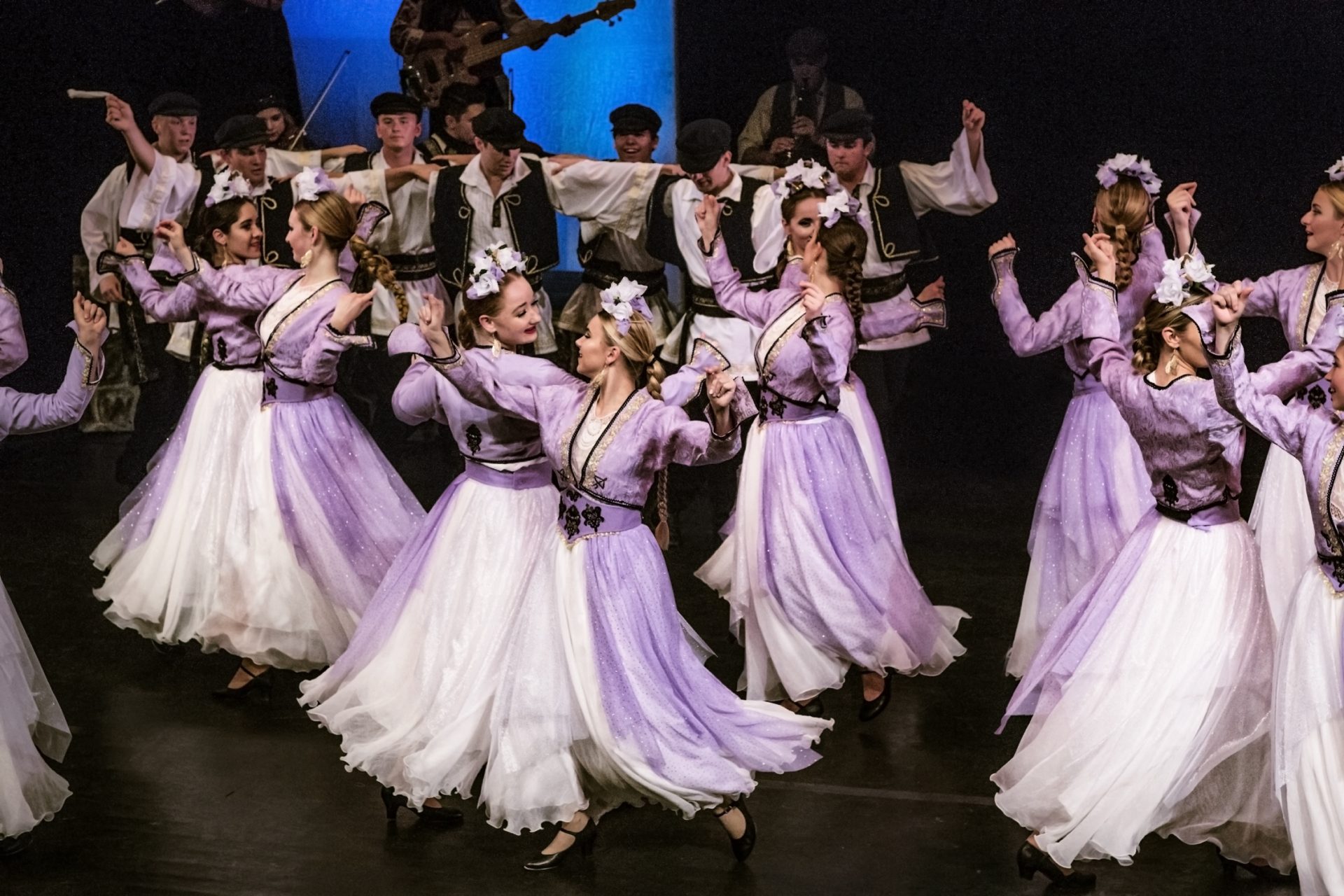 Greek group of Tamburitzans dancing