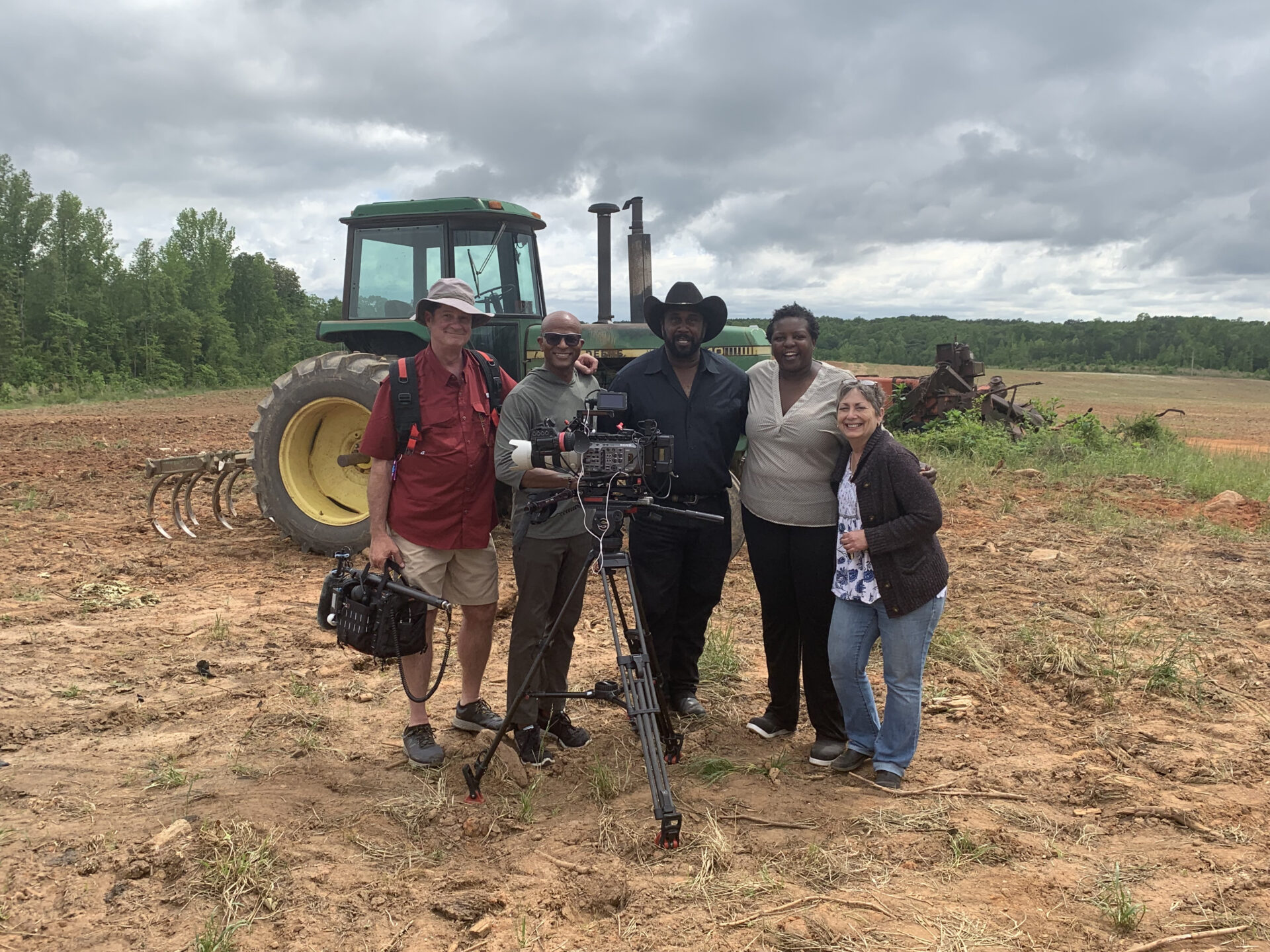 The Cost of Inheritance production crew with President of the Black Farmers Association John Boyd.