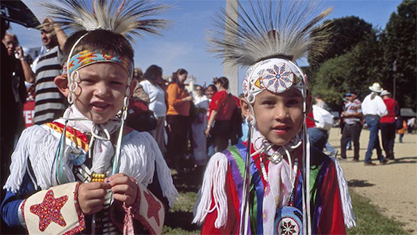 Two Native American children